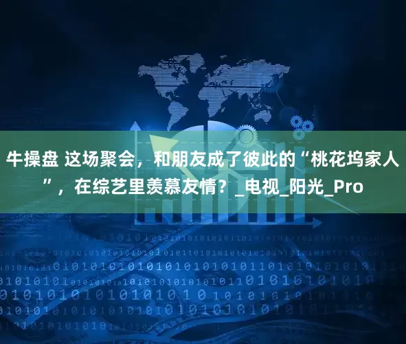 牛操盘 这场聚会，和朋友成了彼此的“桃花坞家人”，在综艺里羡慕友情？_电视_阳光_Pro